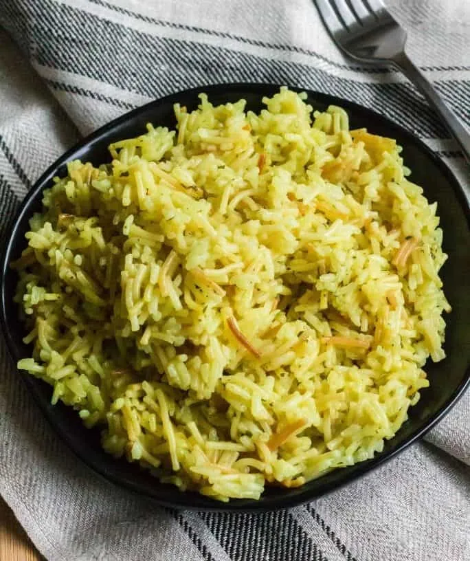 Pressure cooked pilau rice