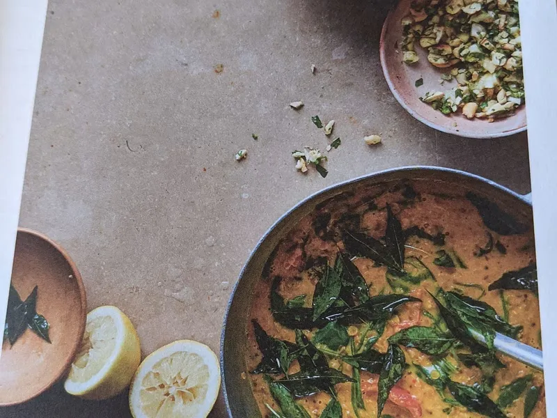 Lemon, tomato & cardamom dhal