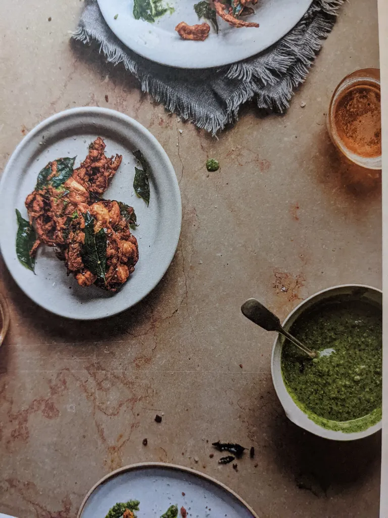 Cashew Pakoras with Green Dipping Sauce