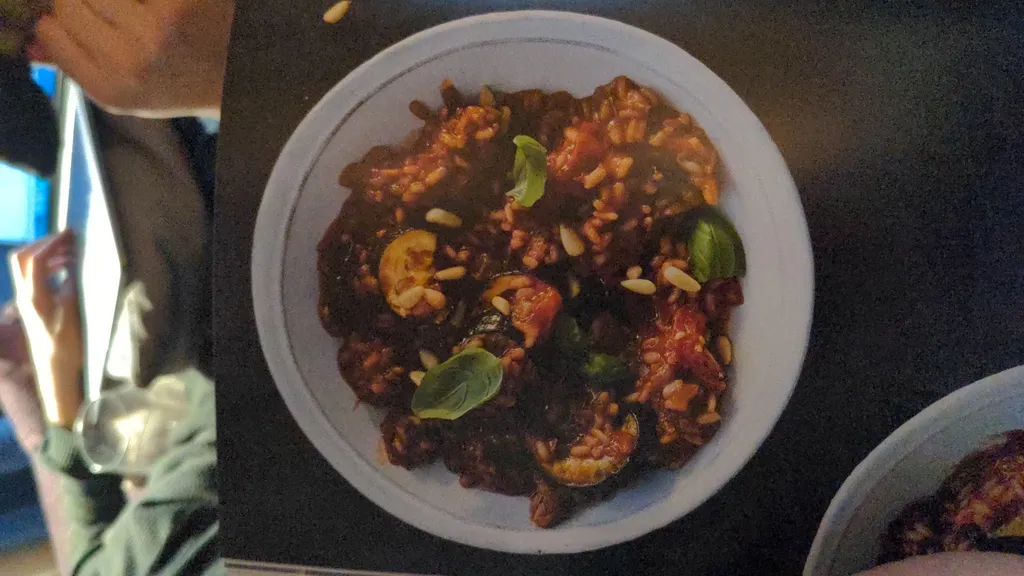 Red ratatouille risotto