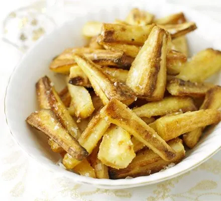 Crisp honey mustard parsnips