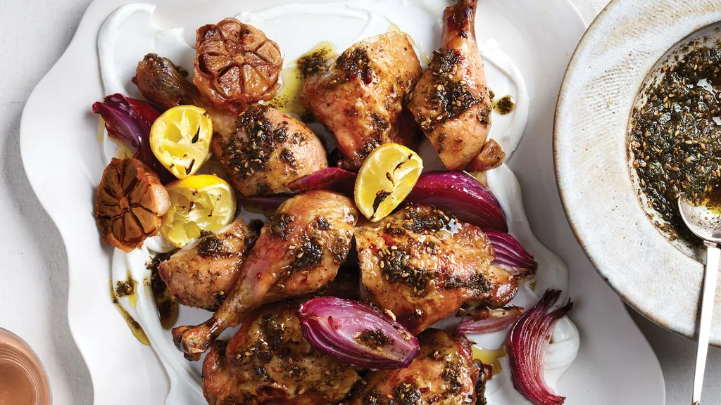 Za’atar Chicken With Garlicky Yogurt