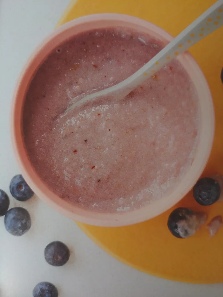 Porridge with blueberry, pear & apple