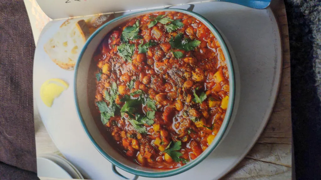 Moroccan chickpea and lentil stew