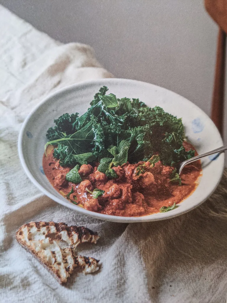 Muhammara chickpea stew