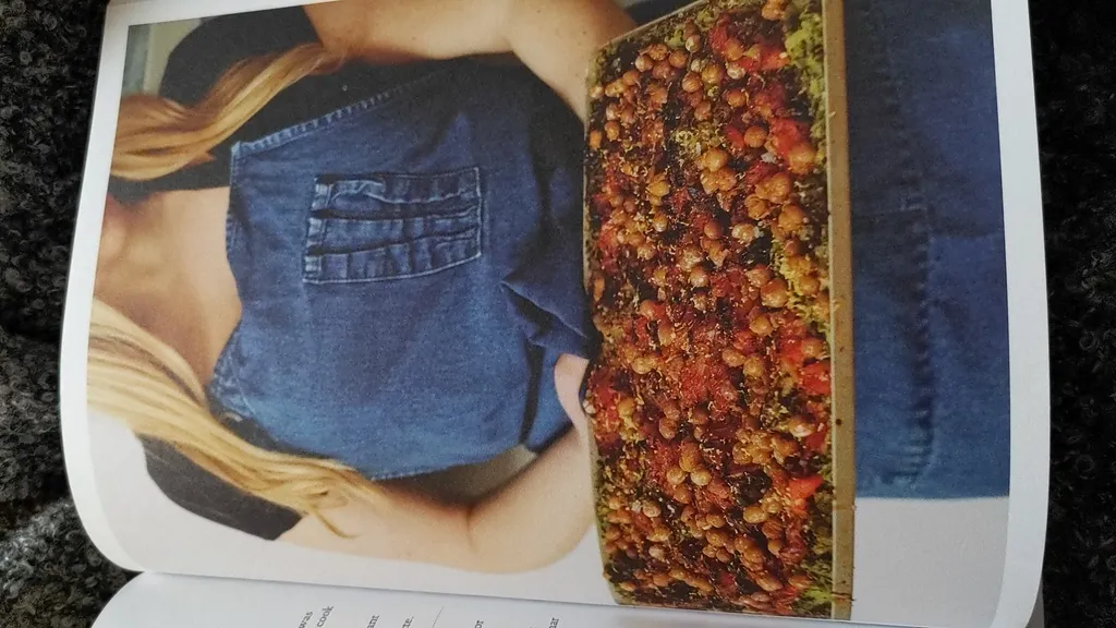 Sweet roasted courgettes with crispy chickpeas