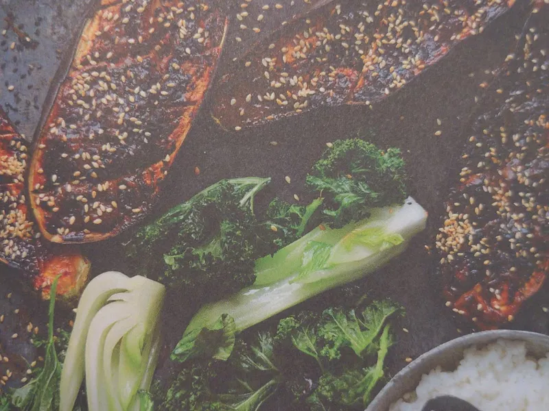 Honey and white miso aubergine